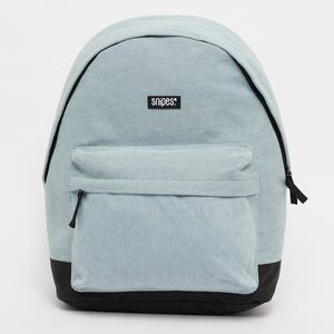 Woven Label Basic Logo Denim Backpack 