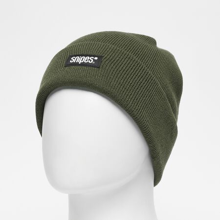 Woven Label Beanie olive