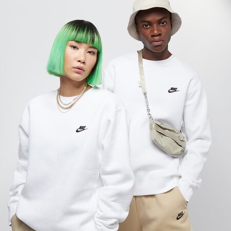 Adular Ups Mostrarte Compra NIKE Sportswear Club Fleece Crew white/black Sudaderas sin capucha  en SNIPES