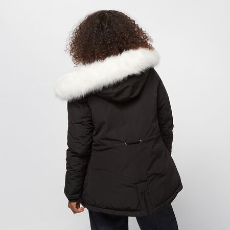Parka With Fur Hood And Ribbons