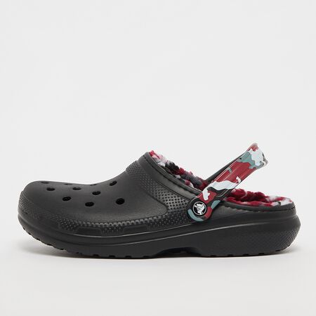Crocs Classic Lined Clog black/red en SNIPES