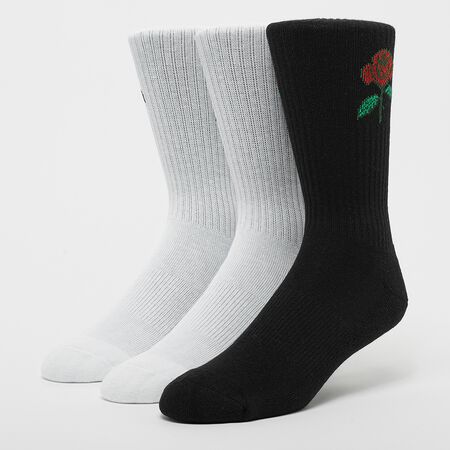 Rose Socks 3er white/black/white