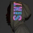 Hoodie With Iridescent Print O