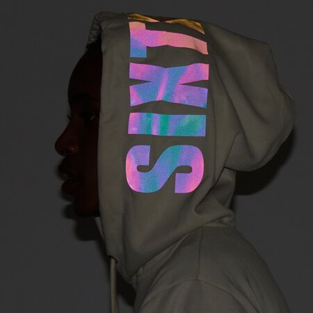 Hoodie With Iridescent Print O