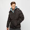 Contrasted Jacket With Hood And Logo Arm Patch