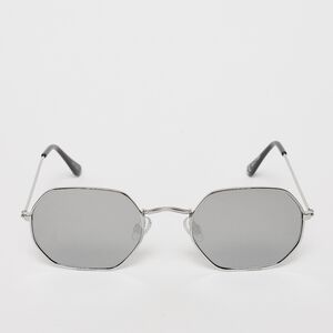Eckige Sonnenbrille - silber, grau 