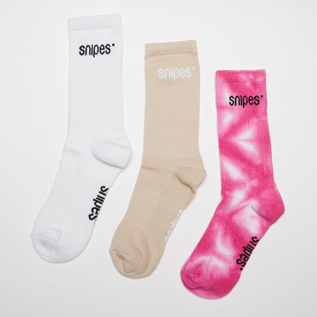 Compra SNIPES Logo Essential Crew Socks (3-Pack) Tie Dye Calcetines altos SNIPES