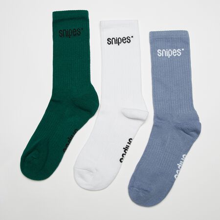 Compra SNIPES Small Logo Essent Crew Socks (3 lgt blue/drk green/white Calcetines altos en SNIPES