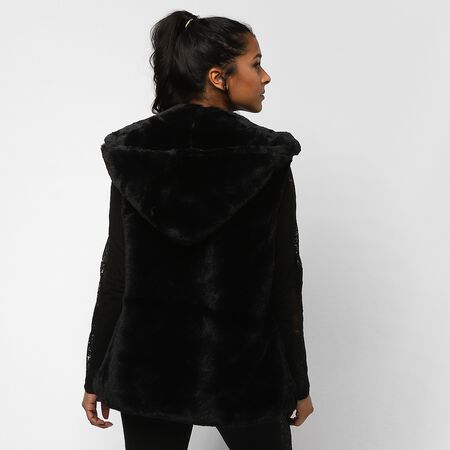 Hooded Faux Fur Vest